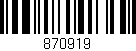 Código de barras (EAN, GTIN, SKU, ISBN): '870919'