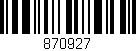 Código de barras (EAN, GTIN, SKU, ISBN): '870927'