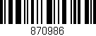 Código de barras (EAN, GTIN, SKU, ISBN): '870986'