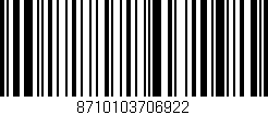 Código de barras (EAN, GTIN, SKU, ISBN): '8710103706922'