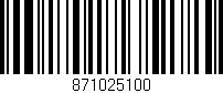Código de barras (EAN, GTIN, SKU, ISBN): '871025100'