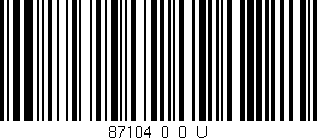 Código de barras (EAN, GTIN, SKU, ISBN): '87104_0_0_U'