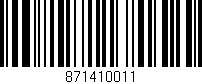 Código de barras (EAN, GTIN, SKU, ISBN): '871410011'