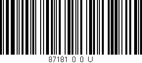 Código de barras (EAN, GTIN, SKU, ISBN): '87181_0_0_U'