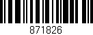 Código de barras (EAN, GTIN, SKU, ISBN): '871826'