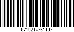 Código de barras (EAN, GTIN, SKU, ISBN): '8719214751197'