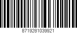 Código de barras (EAN, GTIN, SKU, ISBN): '8719281039921'
