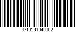 Código de barras (EAN, GTIN, SKU, ISBN): '8719281040002'