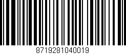 Código de barras (EAN, GTIN, SKU, ISBN): '8719281040019'