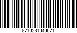 Código de barras (EAN, GTIN, SKU, ISBN): '8719281040071'