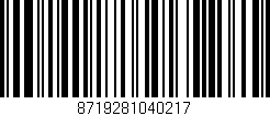 Código de barras (EAN, GTIN, SKU, ISBN): '8719281040217'
