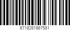 Código de barras (EAN, GTIN, SKU, ISBN): '8719281987581'