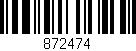 Código de barras (EAN, GTIN, SKU, ISBN): '872474'