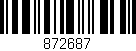 Código de barras (EAN, GTIN, SKU, ISBN): '872687'