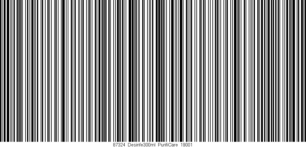 Código de barras (EAN, GTIN, SKU, ISBN): '87324_Desinfe300ml_PurifiCare_19001'
