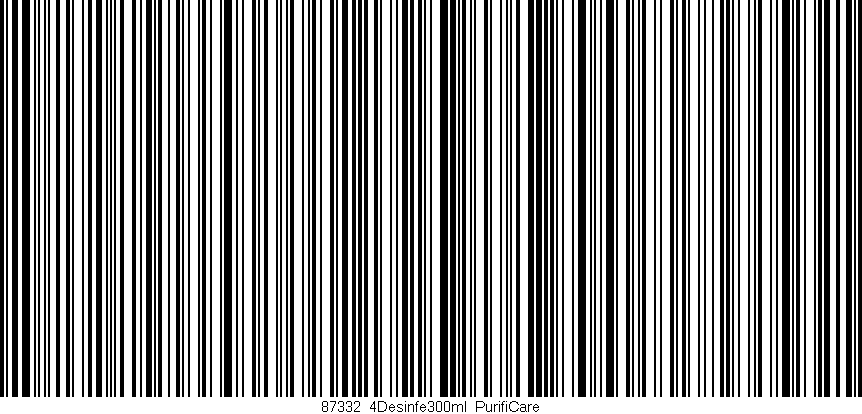 Código de barras (EAN, GTIN, SKU, ISBN): '87332_4Desinfe300ml_PurifiCare'