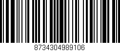 Código de barras (EAN, GTIN, SKU, ISBN): '8734304989106'