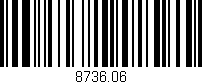 Código de barras (EAN, GTIN, SKU, ISBN): '8736.06'