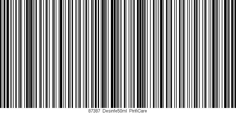Código de barras (EAN, GTIN, SKU, ISBN): '87387_Desinfe50ml_PirifiCare'