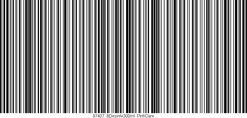Código de barras (EAN, GTIN, SKU, ISBN): '87407_6Desinfe300ml_PirifiCare'