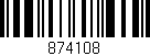 Código de barras (EAN, GTIN, SKU, ISBN): '874108'