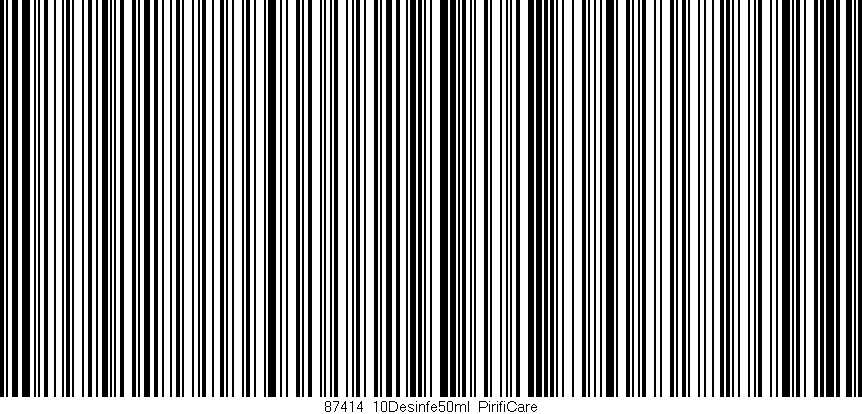 Código de barras (EAN, GTIN, SKU, ISBN): '87414_10Desinfe50ml_PirifiCare'