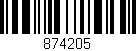 Código de barras (EAN, GTIN, SKU, ISBN): '874205'