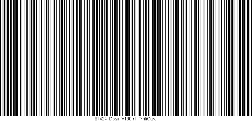 Código de barras (EAN, GTIN, SKU, ISBN): '87424_Desinfe180ml_PirifiCare'