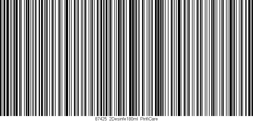Código de barras (EAN, GTIN, SKU, ISBN): '87425_2Desinfe180ml_PirifiCare'
