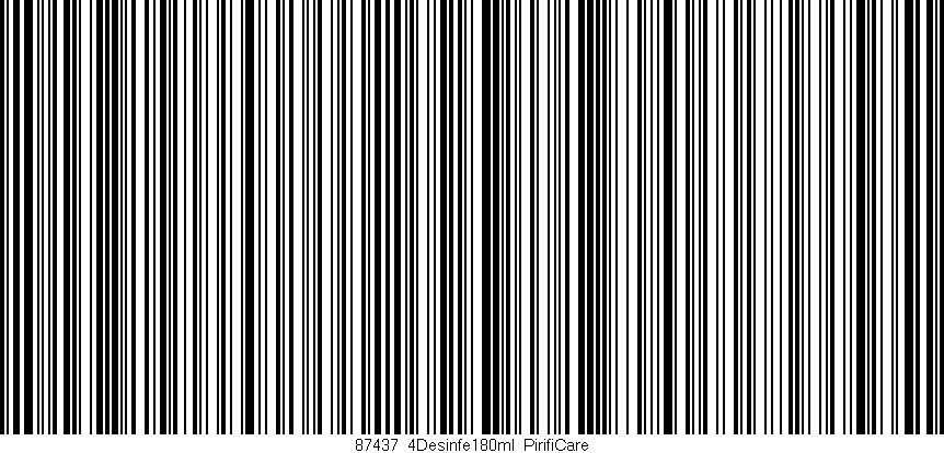Código de barras (EAN, GTIN, SKU, ISBN): '87437_4Desinfe180ml_PirifiCare'