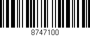 Código de barras (EAN, GTIN, SKU, ISBN): '8747100'