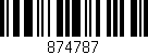 Código de barras (EAN, GTIN, SKU, ISBN): '874787'