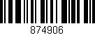 Código de barras (EAN, GTIN, SKU, ISBN): '874906'