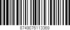 Código de barras (EAN, GTIN, SKU, ISBN): '8749076113369'