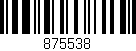 Código de barras (EAN, GTIN, SKU, ISBN): '875538'