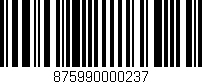 Código de barras (EAN, GTIN, SKU, ISBN): '875990000237'