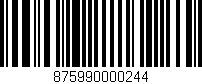 Código de barras (EAN, GTIN, SKU, ISBN): '875990000244'