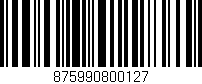 Código de barras (EAN, GTIN, SKU, ISBN): '875990800127'
