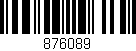 Código de barras (EAN, GTIN, SKU, ISBN): '876089'