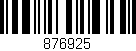 Código de barras (EAN, GTIN, SKU, ISBN): '876925'