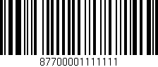 Código de barras (EAN, GTIN, SKU, ISBN): '87700001111111'