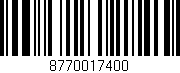 Código de barras (EAN, GTIN, SKU, ISBN): '8770017400'