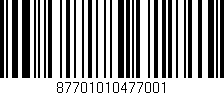 Código de barras (EAN, GTIN, SKU, ISBN): '87701010477001'