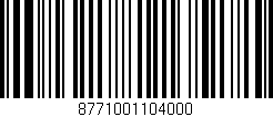 Código de barras (EAN, GTIN, SKU, ISBN): '8771001104000'