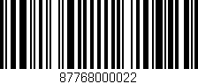 Código de barras (EAN, GTIN, SKU, ISBN): '87768000022'