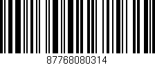 Código de barras (EAN, GTIN, SKU, ISBN): '87768080314'