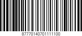 Código de barras (EAN, GTIN, SKU, ISBN): '87770140701111100'