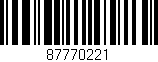 Código de barras (EAN, GTIN, SKU, ISBN): '87770221'