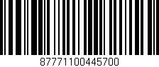 Código de barras (EAN, GTIN, SKU, ISBN): '87771100445700'
