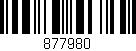 Código de barras (EAN, GTIN, SKU, ISBN): '877980'